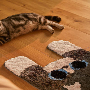 Süßer Teppich mit Katzenmuster