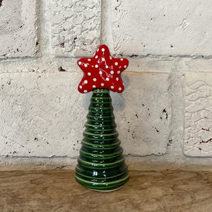 Wunderliche weihnachtliche fröhliche Kunst-Weihnachtsbaumdekoration aus Keramik