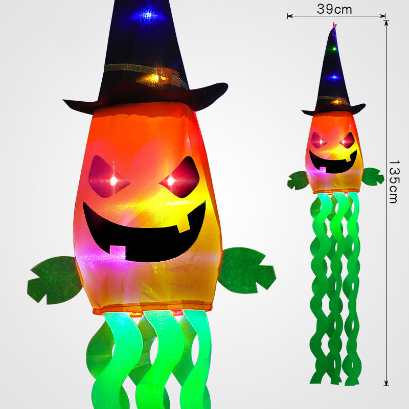 Halloween-Dekoration mit bunten LED-Lichtern