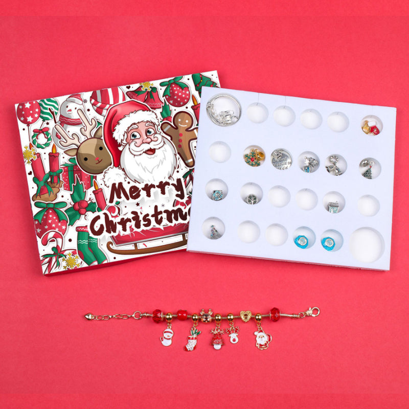 24 Tage Countdown-Kalender DIY Weihnachten Adventskalender Armbänder Set