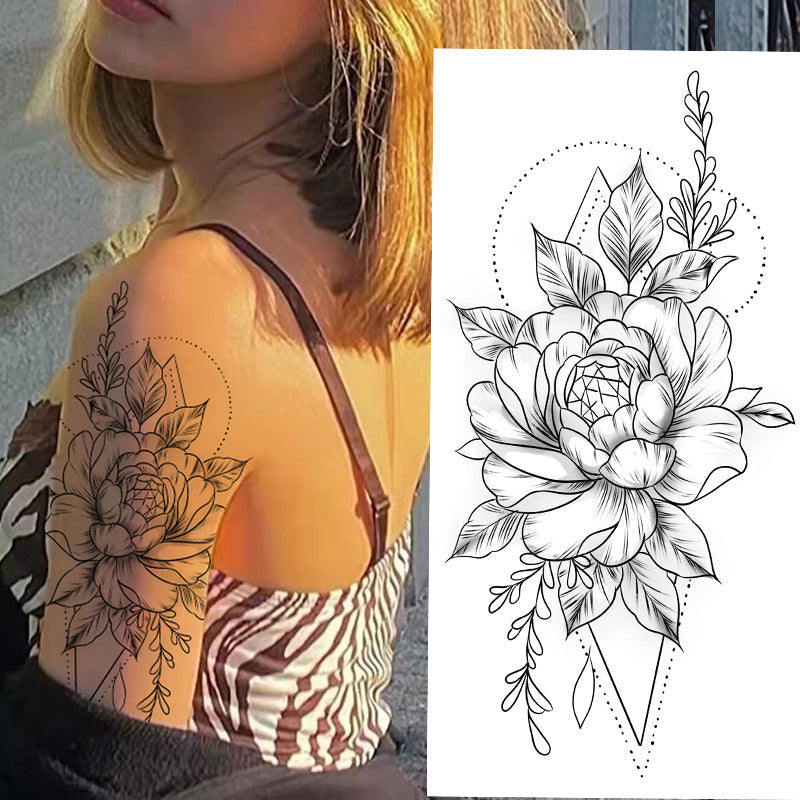 Skizze Blume Tattoo Aufkleber (10STK)