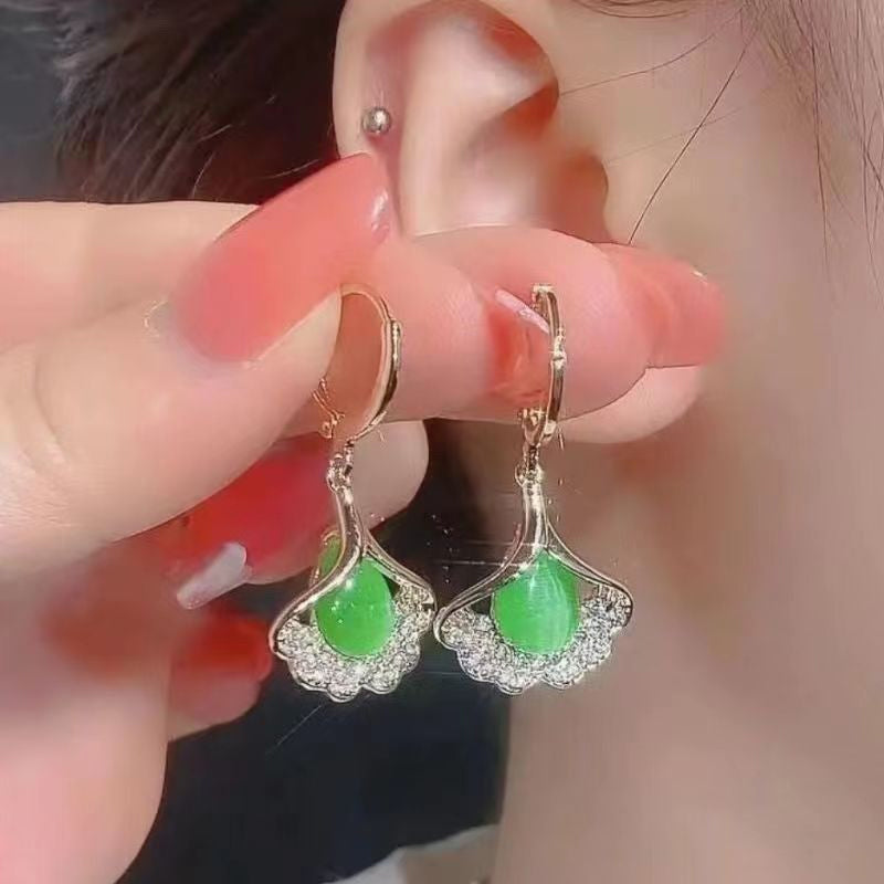 Stilvolle Einzigartige Ginkgo-Ohrringe