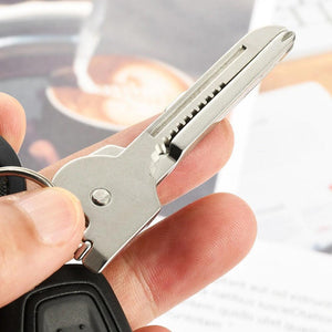 6-in-1-Schlüsselring Multifunktionswerkzeug Mini-Multitool-Schlüsselanhänger Pocket Edelstahl-Klappbar Swiss Tech Einfacher Flaschenöffner-Schlüsselanhänger