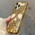 Galvanisierte Hohle Schädel-Handyhülle für iPhone
