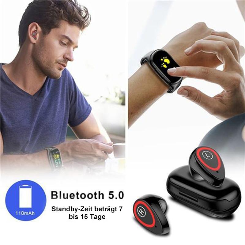 2-in-1 Intelligente Armbanduhr Mit Bluetooth-Kopfhörer