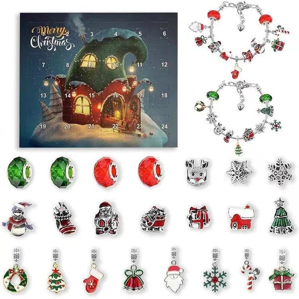 DIY 24 Tage Weihnachts-Countdown-Kalender-Armbänder-Set