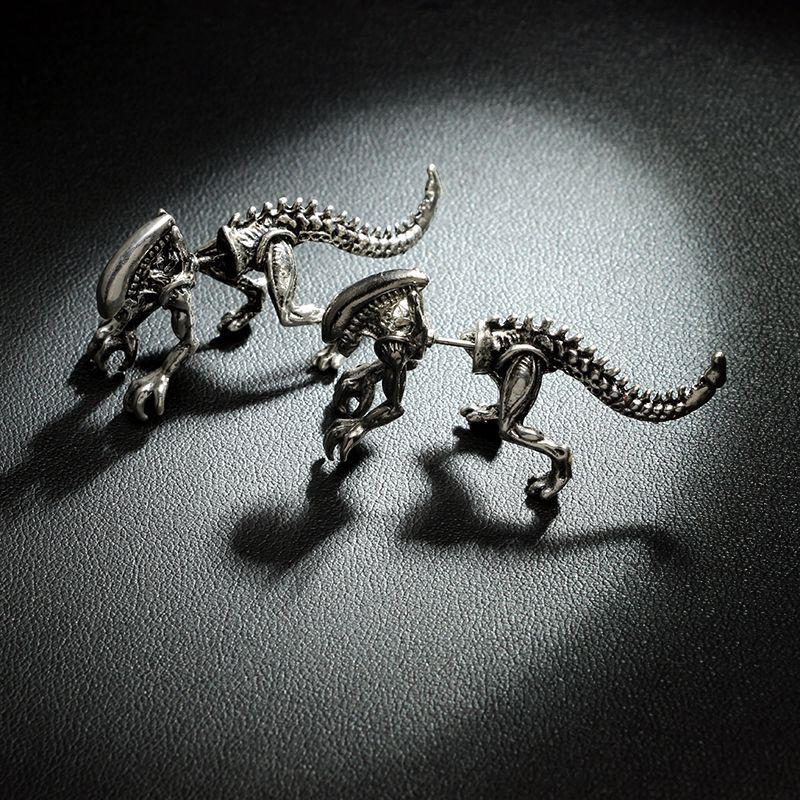 Lustige 3D-Mini-Dinosaurier-Knorpel-Ohrringe aus Legierung
