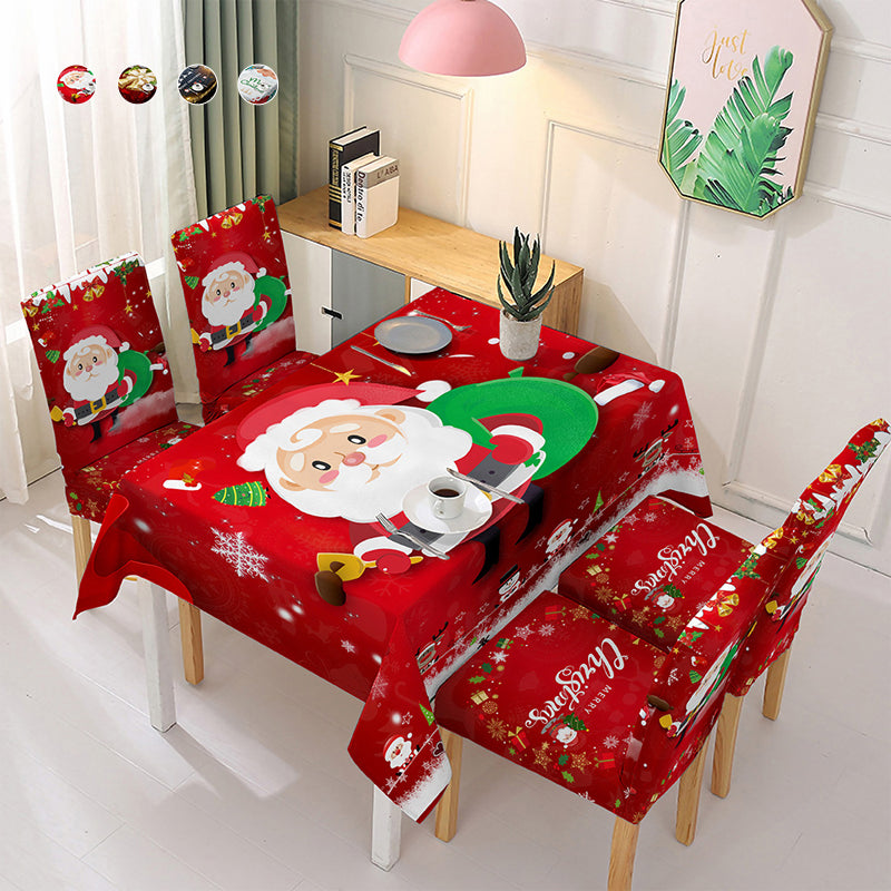 🎅FRÜHER WEIHNACHTSVERKAUF🎅 Weihnachten Tischdecke Stuhlabdeckung Dekoration