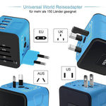Bequee Universal World Plug Reiseadapter, blau