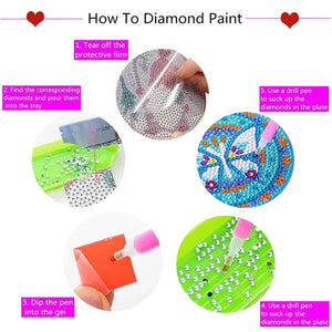 Diamond Crafts Untersetzer, Diamantmalerei-Untersetzer (Mandala)