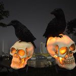 Halloween-Solarschädel-Krähen-dekorative Lichter