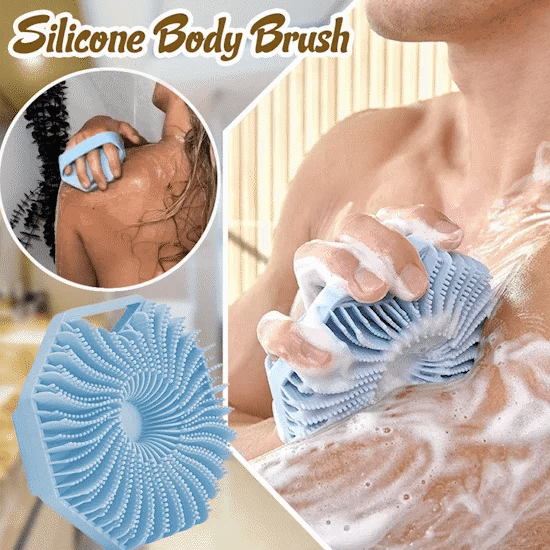 Antimikrobielle Silikon-Körperbürste zum Duschen