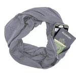 Schal mit Versteckter Reißverschlusstasche