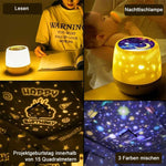 Multifunktionale LED-Nachtlicht-Sternprojektorlampe, 5 Filmsets