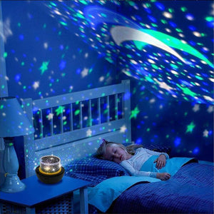 Multifunktionale LED-Nachtlicht-Sternprojektorlampe, 5 Filmsets