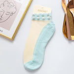 Damen Pearl Fishnet Knöchelhohe Socken， 2 Stück