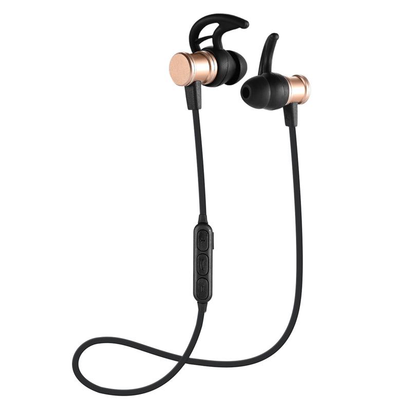 Bluetooth-Kopfhörer, Stereo-In-Ear-Ohrhörer, sicherer Sitz für Sport, Fitnessstudio, Reisen (wasserdicht, Noise Cancelling Mic)