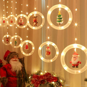(🎅Vorzeitiger Weihnachtsverkauf - Sparen Sie 50% RABATT🎅) Weihnachts Vorhang Lichterkette