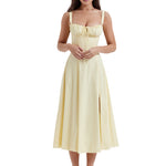 Bedrucktes Kleid mit Röhrenoberteil reine Farbe modisches Slingkleid