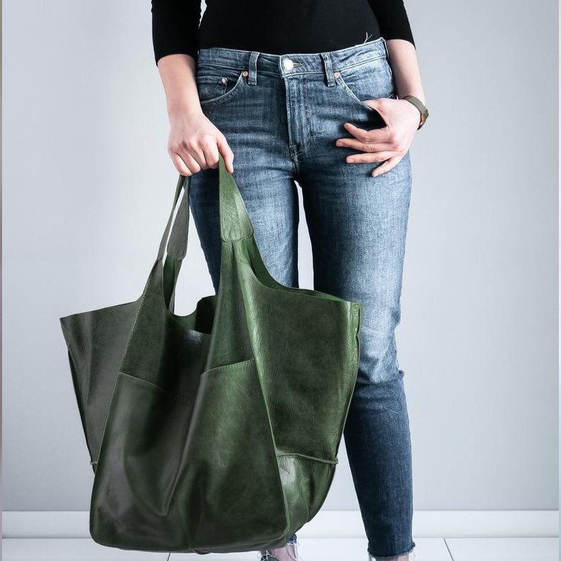 Frauen Übergröße Leder Handtaschen